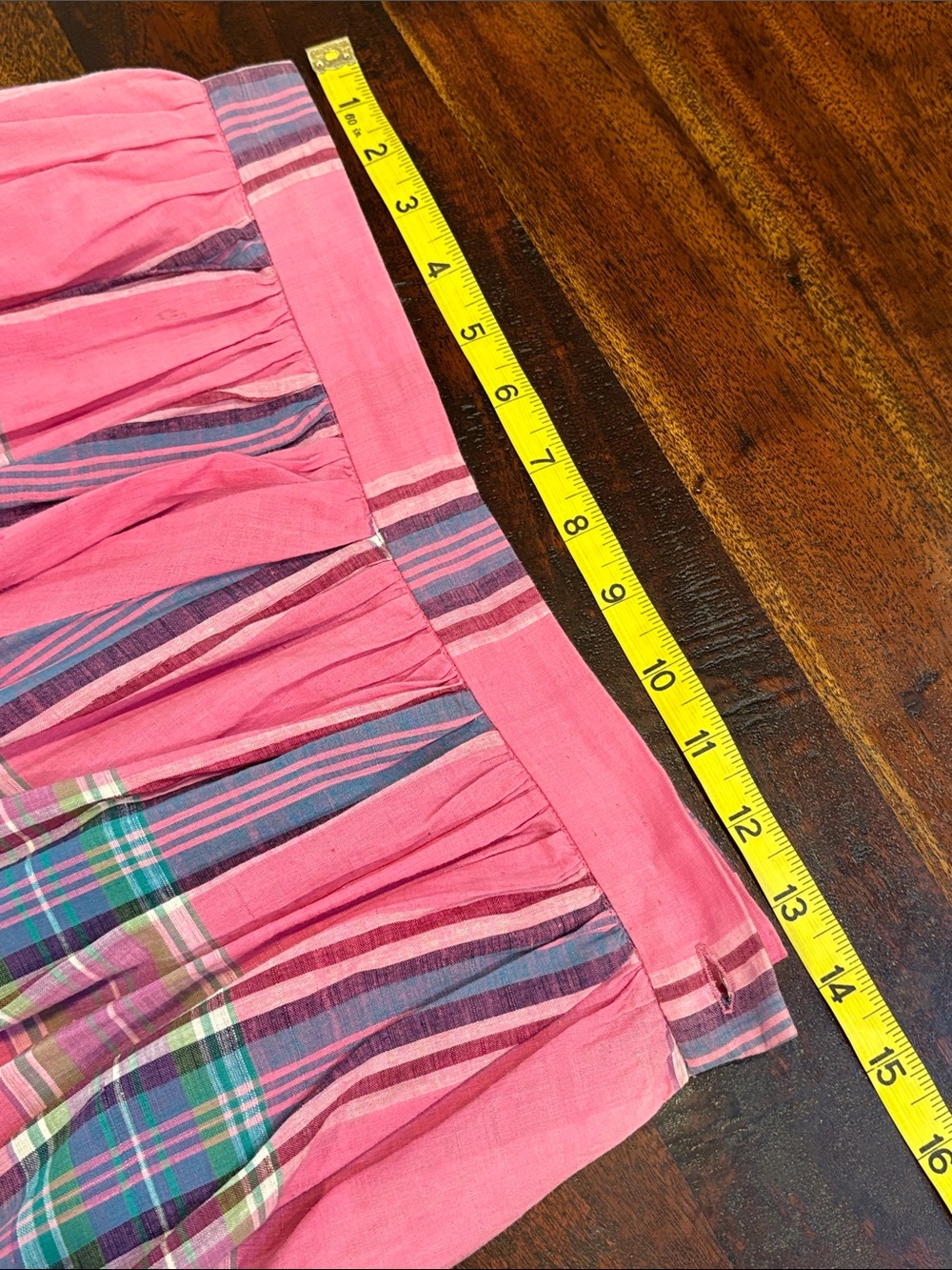 Vintage Ralph Lauren Blue Label 80s Pink Plaid Sleeveless Top + Maxi Skirt Set - Picture 13 of 16